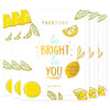 FACETORY K Beauty Face Mask Skin Care BE BRIGHT BE YOU BRIGHTENING Sheet Mask with Gold Foil Lemon Fruit Glowing Gold Br