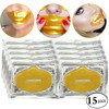 KlsyChry 24K Gold Bio Collagen Crystal Lip Mask Gel Pads for Remove Lines Moisturizing AntiWrinkle AntiAging Nourishing
