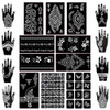 Koogel 18 Sheets 97PCS Henna Tattoo Stencil Kit Reusable Mehndi Templates for Indian Weddings Bridal Mehndi Music Festiv