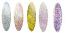 Hair Glitter Gel Body Glitter Face Glitter for WomenKids5 Pk Stardust Unicorn Iridescent Holograph Rollon CosmeticGrade