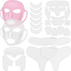 Maitys 32 Pcs 32 Pcs Reusable Silicone Face Mask Antiwrinkle Patch Set Face Mask Cover Holder with Neck Chest Forehead E