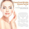 Maitys 32 Pcs 32 Pcs Reusable Silicone Face Mask Antiwrinkle Patch Set Face Mask Cover Holder with Neck Chest Forehead E