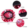 Tvoip 1Pcs Hair Satin Bonnet For Sleeping Shower Cap Silk Bonnet Bonnet Femme Women Night Sleep Cap Head Cover Wide Elastic Band (Rose Red Flower) online at globaldelivered