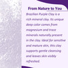minature Brazilian Purple Clay Mineral Rich for Detoxifying Skin Deep Cleansing Face Mask Ideal for Face Pack DIY Soap22