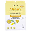Cala Vitamin C Essence Facial Sheet Masks 5 Pack UltraThin Face Mask Sheets with Orange Lemon Fruit Extracts Hydrating f