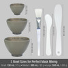 APPEARUS Facial Mask Silicone Mixing Bowl Set 6Piece Spa Skincare Kit with 3 Mixing Bowls Brush Spatulas Reusable Microw