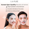 LA PURE Snail Mucin Mask 10ct Korean Sheet Mask Pack for Signs of Aging Aid Skin Repair Hydration Pure Snail Mask for Fa