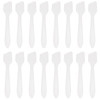 SumDirect Mini Spatulas 100 Pcs Face Spatula Cosmetic Spatula Frosted Clear Disposable Plastic Makeup Spatulas Mini