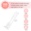 SumDirect Mini Spatulas 100 Pcs Face Spatula Cosmetic Spatula Frosted Clear Disposable Plastic Makeup Spatulas Mini