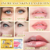 PERVALA 30PCS Lip Mask Under Eye Mask 24K Under Eye Patches for Puffy Eyes Pink Lip Masks Skincare Effectively Moisturiz