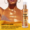 AbluFirst Shimmer Body Oil Summer Body Glitter Moisturizing Light Shimmer Glow NonSticky Summer Body Luminizer and Illum