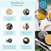 Bare Essentials Living Clay Face Mask Mixing Bowl Set Skin Care Kit Facial Bowls with Bamboo Lid Face Mask Spoon Dual Si