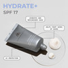 COSMEDIX Hydrate Plus Sunscreen with Broad Spectrum SPF 17 Moisturizing Face Body Sun Screen for Travel Daily Skin Care