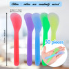 Patelai 50 Pieces Cosmetic Spatula Disposable Makeup Frosted Tip Spatula Plastic Makeup Tools Spoon Cosmetic Mask Spatul