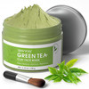 SHVYOG Green Tea Face Mask Antioxidant Green Tea Clay Mask with Volcanic Mud Deep Cleansing Moisturizing Hydrating Clay