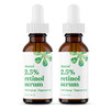 ASUTRA 25 Retinol Serum 1 fl oz Pack of 2 Hyaluronic Acid Vitamin E Wheat Germ Aloe Jojoba Oil Plumping Face Serum