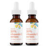 ASUTRA 20 Vitamin C Serum 1 fl oz Pack of 2 Ferulic Hyaluronic Acid Vitamin E Aloe Jojoba Brightening Face Serum