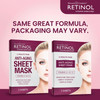 LIVAURA Retinol AntiAging Sheet Mask Hydrating VitaminEnriched 15 Minute Treatment With Collagen Firms Face Exfoliates f