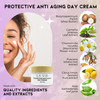La Vie Protective AntiAging Face Cream Day Cream with Hyaluronic Acid Shea Butter Vitamins Firming Face Cream with SPF A