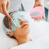 Silicone Mixing Bowls for Face Mask 3 Sizes Pink Plastic Facial Mud Bowls Set Reusable Stackable Esthetician Tool for Wo