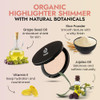 Organic Highlighter Makeup Powder Diamond Dust TalcFree Lightweight Vegan Shimmer Highlighter for Radiance on Face Body