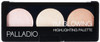 Palladio Im Glowing Illuminating Highlighting Palette Glow Bronzer Powder Makeup Set High Pigmented Shimmery Colors neut