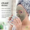 Clearly CLAY Deep Pore Cleansing Skin Softening Facial Mask 100 Pure French Green Clay Powder for Acne Blackheads Dry Sk