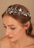 Denifery Blue Opal Headpiece Bridal Headpiece Wedding Headpiece Silver Bridal Hair Accessories Blue Opal Hair Accessorie