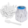 AMT 110 PCS Cosmetic Spatula 25 Make Up Disposable Plastic Spatula Facial Cream Mask Scoop Skin Care Plastic Spoon for M