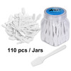 AMT 110 PCS Cosmetic Spatula 25 Make Up Disposable Plastic Spatula Facial Cream Mask Scoop Skin Care Plastic Spoon for M