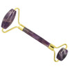 Rockcloud Natural Crystal Stone Roller Massager Double Neck Face Neck Massage Therapy AntiAging Wrinkle Healing Slimming