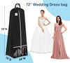 SLEEPING LAMB 72 Bridal Wedding Gown Dress Garment Bag 15 Gusseted Garment Cover Shoe Pockets Travel Garment Storage Bag