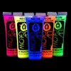 UV Glow Blacklight Face and Body Paint 034oz Neon Fluorescent 034 Fl Oz Pack of 5