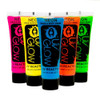 UV Glow Blacklight Face and Body Paint 034oz Neon Fluorescent 034 Fl Oz Pack of 5