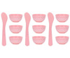 lasenersm 9 Pieces Mini Plastic Facial Mask Mixing Bowl with Stirring Spatula Facemask Bowl Mud Mask Mixing Bowl DIY Ski