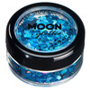 Moon Glitter Holographic Glitter Shapes 100 Cosmetic Glitter for Face Body Nails Hair and Lips 010oz Blue