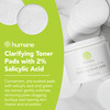 Humane Clarifying Toner Pads for Face 2 BHA Liquid Salicylic Acid Pore Minimizer and Facial Exfoliator Gentle for All Sk
