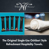 White Towel Services 9 x 9 inch Moist Cotton Towel Individually Wrapped Scent Case of 50 Lemon