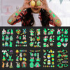 80Pcs Easter luminous temporary tattoos for kidsGlow in The Dark Easter Basket party Tattoos stickers dwarf colored egg