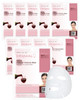 DERMAL Wine Collagen Essence Facial Mask Sheet 23g Pack of 10 Moisturizing Firming for Tired Skin Relieves Skin Stress D
