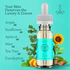 Throat Chakra Facial Serum Essential Oil Blend Natural Organic Moisturizing Serum for Face with Sunflower Argan Apricot