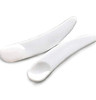 DNHCLL 100PCS Disposable Mini Curved Cosmetic Spatula Scoop Makeup Mask Spatula Plastic SpoonSmall Makeup Scoop for Mixi