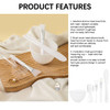 FERCAISH 5Pcs Diy Face Mask Mixing Bowl Microwavable Silicone Facial Mud Bowl Cosmetic Beauty Tool for Home SalonWhite