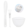 FERCAISH 3Pcs Diy Face Mask Mixing Bowl Microwavable Silicone Facial Mud Bowl Cosmetic Beauty Tool for Home SalonWhite