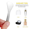 BEOSOFLOY Mini Metal Cosmetic Spatula 2pcs Stainless Steel Spatula Reusable Facial Applicator Cosmetic Spatula for Cream