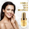 24K Gold Anti Aging Face Serum Moisturizer Enriched with Vitamin C Serum Hyaluronic Acid Vitamin E Cream for Day and Nig