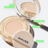 AMUSE SEOUL Dew Jelly Vegan Cushion Foundation 01 SOONSOO dewy glow longlasting double coverage clean beauty lightweight