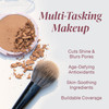 Mineral Fusion Pressed Powder Foundation Warm 5 Tan Skin wGolden Undertones Age Defying Foundation Makeup with Matte Fin