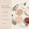 PUR Beauty 4in1 Pressed Mineral Makeup Powder Foundation with SPF 15 Concealer Finishing Compact Pressed Powder for Face