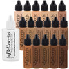 Belloccio Master Set Of All 17 Foundation Shades of Belloccios Professional Cosmetic Airbrush Makeup 12 oz Bottles plus